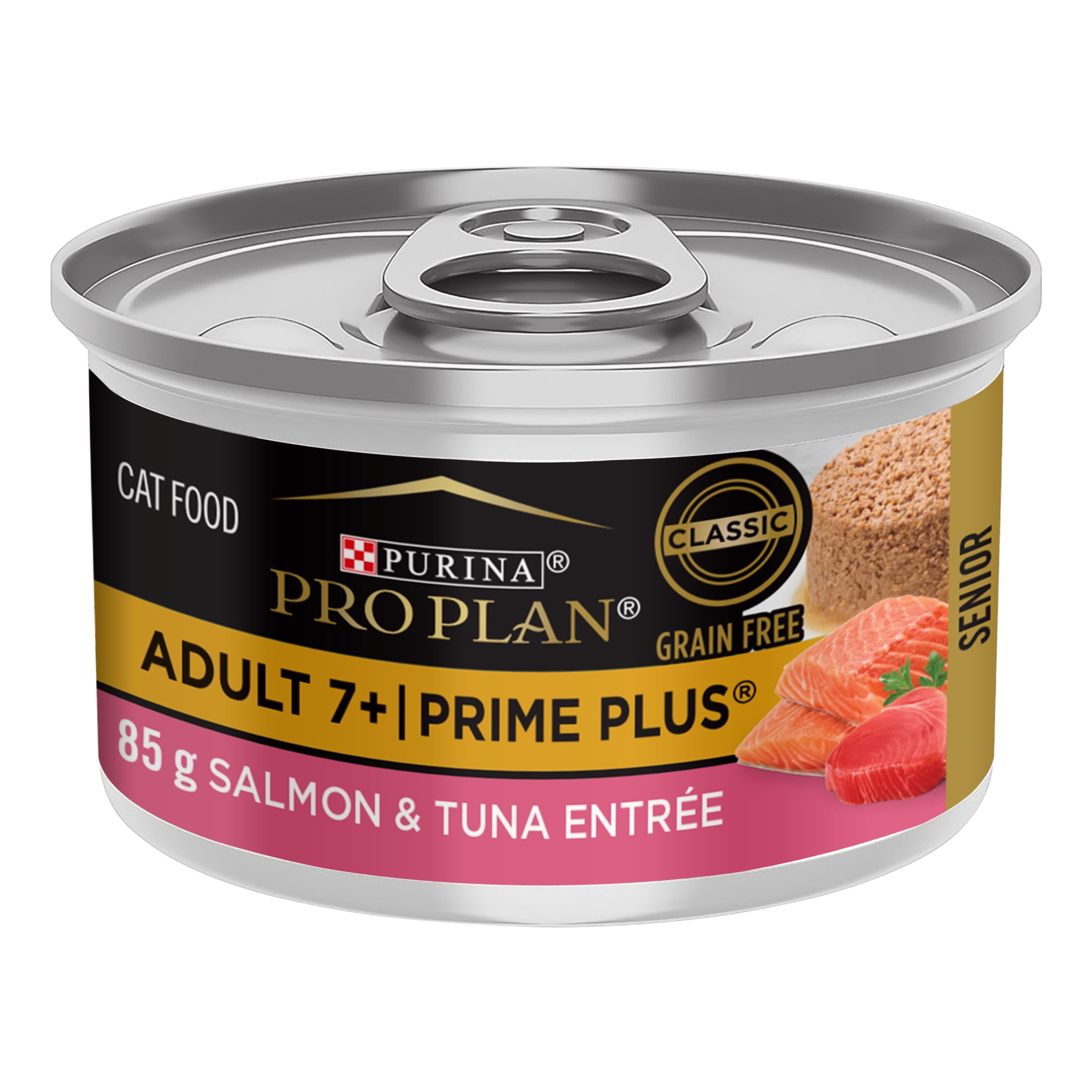Purina Pro Plan Prime Plus Adult 7+ Salmon & Tuna Entrée, Wet Cat Food 85 g