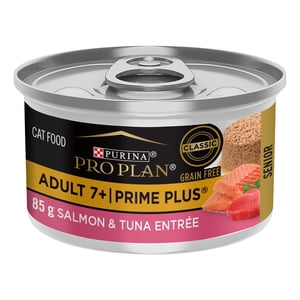 Purina Pro Plan Prime Plus Adulte 7+ Saumon & Tuna Entrée, Nourriture pour chats mouillés 85 g