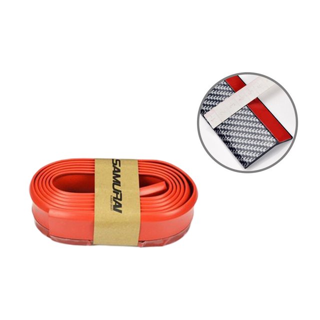 kurtrusly Front Bumper Cover Universal Car Front Lip Protector Guard Flexible Bumper Protective Rubber Strap 2.5m