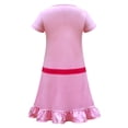 thumbnail image 2 of HAWEE Filles Princess Peach Costume Cosplay Décontracté Déguisement Robe Pêche, 2 of 6