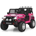 thumbnail image 1 of Costway 12V Kids Ride On Truck Remote Control Electric Car w/Lights&Music Pink, 1 of 10