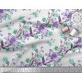thumbnail image 3 of Soimoi Poly Georgette Fabric Leaves & Lily Flower Printed Fabric 1 Yard 42 Inch Wide, 3 of 3