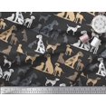 thumbnail image 2 of Soimoi Black Poly Georgette Fabric Mix Dog Fabric Prints By Yard 52 Inch Wide, 2 of 3