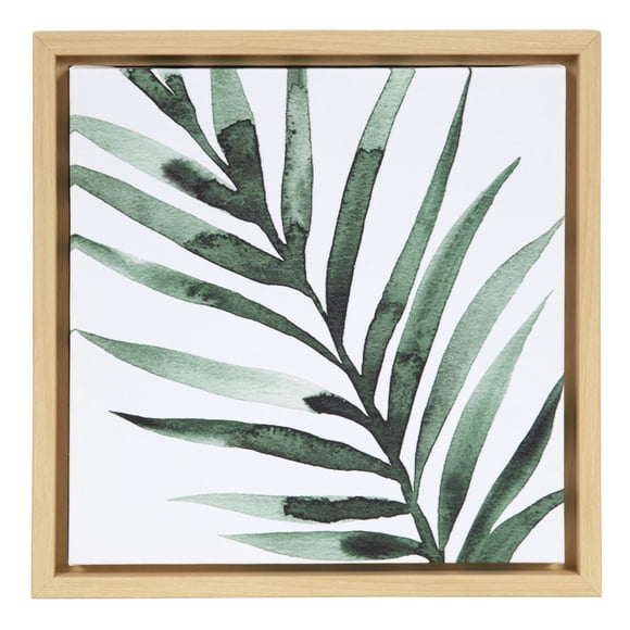 DesignOvation Sylvania Palm Tropical 12" x 12" Framed Canvas Wall Art Print