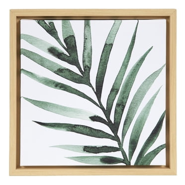 DesignOvation Sylvania Palm Tropical 12" x 12" Framed Canvas Wall Art Print