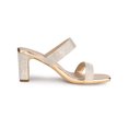 thumbnail image 3 of BLISSFUL STEP Women's Rhinestone Square Toe Chunky Block Heel Slides Sandals, 3 of 7