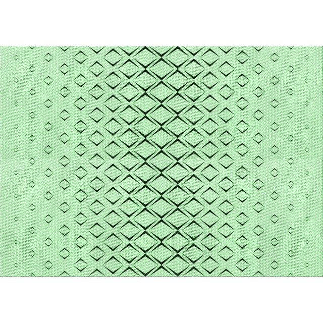 Ahgly Company Tapis d'Intérieur Lavables en Machine Rectangle Transitionnel Vert Menthe, 2' x 4'
