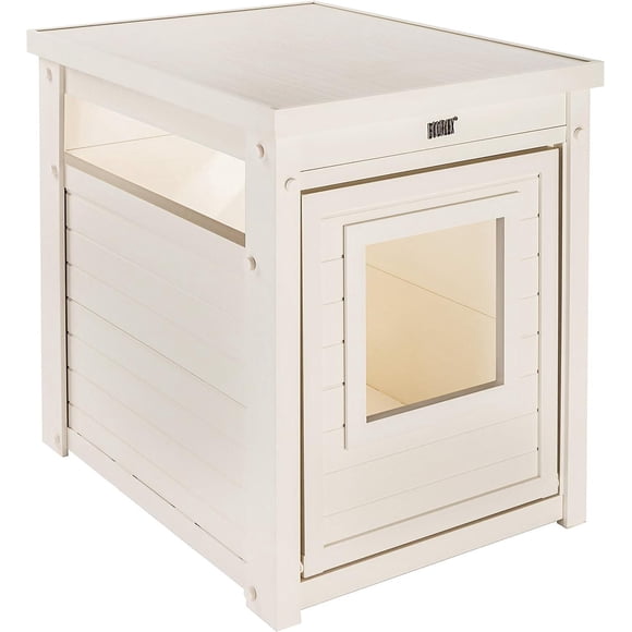 New Age Pet Indoor Litter Loo Antique White Cat Litter Box Cover