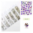 thumbnail image 2 of Nail Rhinestones Flat-Bottom Multi-faceted Sides DIY Handcraft Excellent Gloss Manicure Crystal Different Styles Mobile Phone White AB, 2 of 6