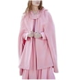 thumbnail image 1 of Womens Cape Hooded Cardigans Fahsion Cloak Long Poncho Solid Color Open Front Outwear Plus Size Winter Coat, 1 of 7