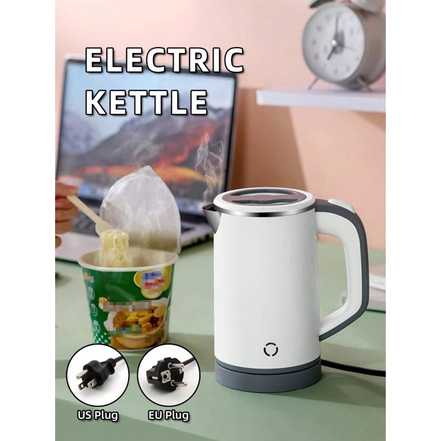 Portable Electric Kettle- Home Thickened Stainless Steel Double Layer Insulated Water Kettle