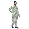 thumbnail image 2 of Atasi Cotton Slub Printed Fashion For Men Asymmetric Button Down Kurta For Men, 2 of 5