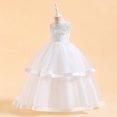 thumbnail image 3 of RXIRUCGD 2025 Summer Clothes for Kids Children's Sleeveless Round Neck Exquisite Three-dimensional Embroidered Flower Mesh Princess Cake Dress Dress Evening Dress Dress Dress, 3 of 8