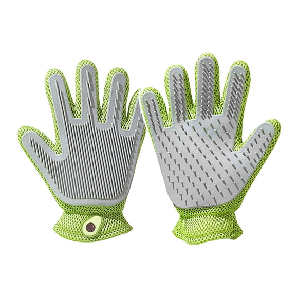 Pet Grooming Glove for Hair Removal, Soft Silicone Bristles, Adjustable Strap, Breathable Mesh, Bathing Massage Tool for Cats and Dogs, Reusable and Easy to Clean
