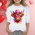 thumbnail image 2 of TZEWGL T-Shirts pour Nouveau-Né Imprimé Col Rond Manches Courtes Courtes Raccourcies Blouse pour Bébé Taille 5-6T, 2 of 4