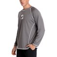thumbnail image 4 of Men's Long Sleeve Active Rashguard Shirts Solid Workout Top Sports Tee UPF 50+, 4 of 6