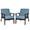 Blue, variant on Giantex Set of 2 Accent Chair, Mid-Century Modern Arm Chair for Living Room, Bedroom, Dark Gray