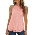 thumbnail image 1 of Tank , Fashionable Sleeveless Shirt Keyhole Back Stylish  For Summer Pink XL, 1 of 6