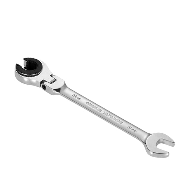Metric Open Head Ratcheting Wrench , Metric Spanner With 72 Teeth, Vanadium Steel Tubing Ratchet