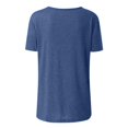 thumbnail image 4 of Birdeem T-Shirt Blouse à Manches Courtes à Col en V Uni pour Femmes, Coupe Ample, 4 of 12