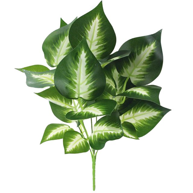 Coofit Artificial Plant Lifelike Decorative Fake Leaf Fake Plant Artificial Greenery