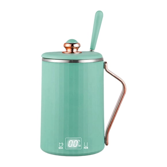 GROWTH TANK Portable Electric Kettle Boiler Jug thermal Cooker Fast Boiling Stainless Steel Water Milk 450ml Tea Insulated Cup for caravans Hotel Green