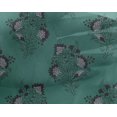 thumbnail image 4 of oneOone Georgette Viscose Fabric Leaves & Floral Block Print Fabric BTY 42 Inch Wide, 4 of 5