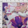 thumbnail image 3 of oneOone Rayon Purple Fabric Floral Craft Projects Decor Fabric Printed By The Yard 56 Inch Wide, 3 of 4