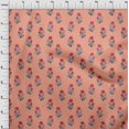 thumbnail image 3 of oneOone Polyester Lycra Fabric Leaves & Floral Block Print Fabric By Yard 56 Inch Wide, 3 of 4