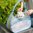 thumbnail image 4 of QTOCIO Transparent Nylon Mesh Cats Bag Portable Pet Bag Foldable Handheld Cats Bag, 4 of 4