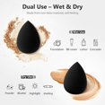 thumbnail image 3 of Compuye Makeup Sponge Set, 10 Pcs Beauty Foundation Sponges Blending Latex-free Washable Cosmetic Blender Applicator Puff, Flawless for Powder Liquid Cream, Black, 3 of 7