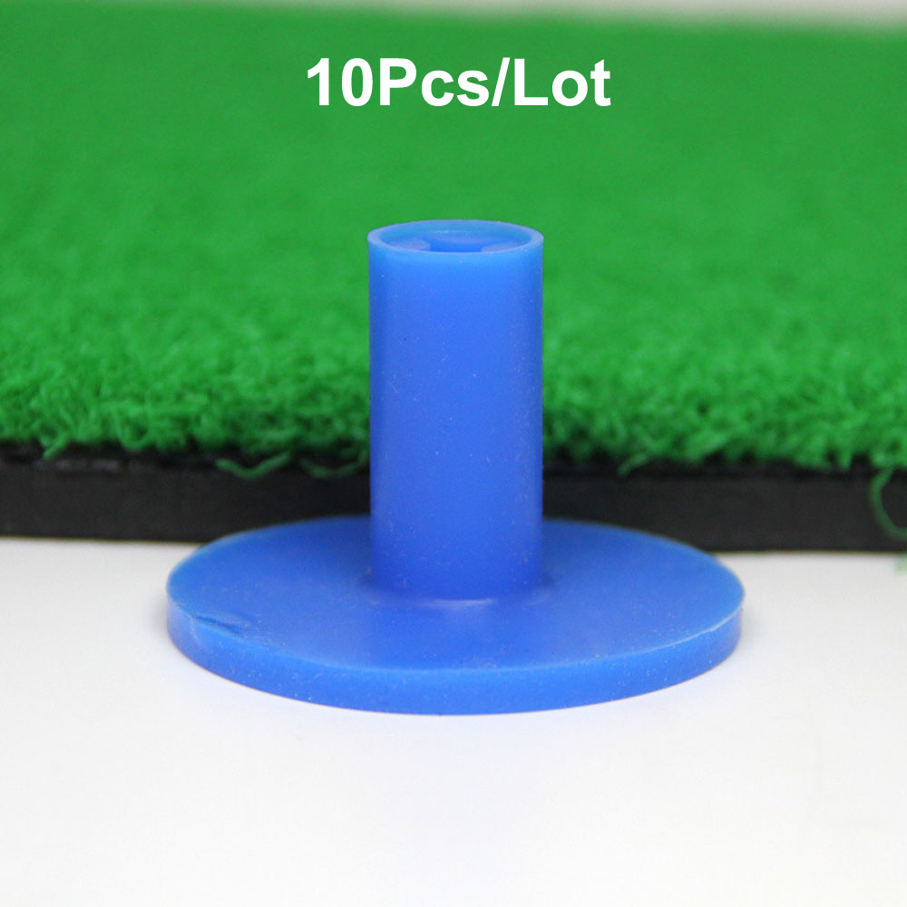 10Pcs/Lot Rubber Golf Tees Golf Tee Holder-Golf Tee Ball Stud Golf Mat Training Tools Golfer Accessories Blue
