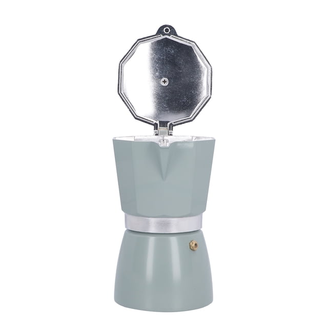 Stovetop Moka Pot, Coffee Maker 300ML Ergonomic Handle Design For Home For Office Cyan Blue