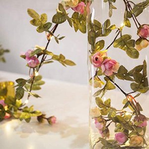 Suncoda LED Llight, 2M 20Led Lighted Fall Maple Leaves Garland Party Bedroom Decoration