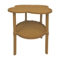 thumbnail image 2 of Four Leaf Sofa Side Table, EDHITNR Mobile Rolling Storage Snack Table, Double Layer Open Shelf Small Coffee Table for Living Room Bedside, 2 of 6