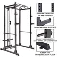 thumbnail image 3 of Power Cage, 1200LB Capacity Squat Rack with Cable Crossover Machine Power Rack with LAT Pull Down Attachments - 1020160-162, 3 of 5