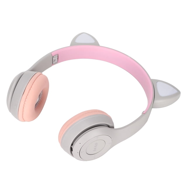 Écouteurs pour Enfants, Casque pour Enfants Multifonction à Réduction de Bruit avec Basses Puissantes et Conception Rétractable, Idéal pour les Voyages et les Enfants. Présente une Mignonne Forme d'Oreille de Chat avec Lumières DEL Multicolores, Fabriqué en Matériau ABS durable. Équipé d'Un Haut-Parleur de 40 mm pour une Qualité Sonore Supérieure, Prend en Charge la Lecture par Carte Mémoire Externe, et Comprend une Batterie Li-ion de 400 mAh Intégrée. l'Ensemble Comprend un Câble de Chargement et un Manuel.