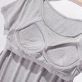 thumbnail image 5 of AherBiu Nuisettes pour Femmes avec Soutien-Gorge Intégré Manches Courtes Col Ras du Cou Pyjamas Vêtements de Nuit Confortables Doux Longue Robe de Nuit, 5 of 5