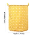 thumbnail image 2 of Stylish Patterned Linen Laundry Hamper Large Open Top Breathable Fabric For Bedroom Bathroom Durable Easy Design, 2 of 5