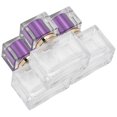 thumbnail image 3 of 3pcs Clear Refillable Perfume Bottles, 30ml Empty Glass Easy To Carry Perfume Dispenser  For Storing Perfumes/Essential Liquid/Liquid Red,Green,Purple, 3 of 8