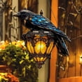 thumbnail image 2 of Gothic Hanging Ornament Catch The Sun Gothic Crow On Lantern Decoration Lantern 2D, 2 of 4