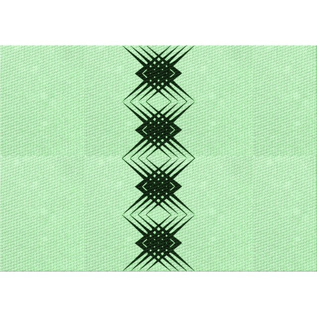 Ahgly Company Machine Washable Indoor Rectangle Transitional Mint Green Area Rugs, 7' x 10'