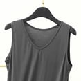 thumbnail image 3 of Oksale Débardeurs Modal pour Femmes Décontractés Doux Col Rond Sans Manches Haut d'Été Confortable Pyjamas Grande Taille pour la Maison 2026 Gris 4TG, 3 of 5