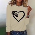 thumbnail image 1 of XZNGL Womens Printed Round Neck Pullover Long Sleeved Casual Womens, 1 of 1
