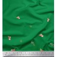 thumbnail image 1 of Soimoi Georgette Viscose Fabric Leaves & Flower Panel Print Fabric by Yard 42 Inch Wide, 1 of 3