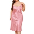 thumbnail image 1 of Timegard Vêtements de Nuit pour Femmes Nuisettes Sans Manches Col Bénitier Bretelles Spaghetti Réglables Robe de Nuit Douce, 1 of 4