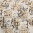 thumbnail image 1 of oneOone Polyester Spandex Light Brown Fabric Nautical Prints Sewing Material Print Fabric By The Yard 56 Inch Wide, 1 of 3