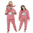 thumbnail image 2 of MesaSe Matching Family Christmas Parent-child Pajamas Suits  Santa Stripes Tops+Pants Set, 2 of 6