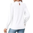 thumbnail image 4 of Chemise à Manches Longues pour Femmes, Mode Féminine, Col Rond Profond, Boutons Solides, Blouse à Manches Longues, Haut à Manches Longues pour Femmes, 4 of 4