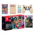 thumbnail image 1 of Nintendo Switch Mario Kart 8 Deluxe Bundle : Console Rouge/bleu, Mario Kart 8 & Abonnement, Monster Hunter : Rise, Mytrix Manette Sans Fil Pro Ours Jaune Poire et Accessoires, 1 of 8